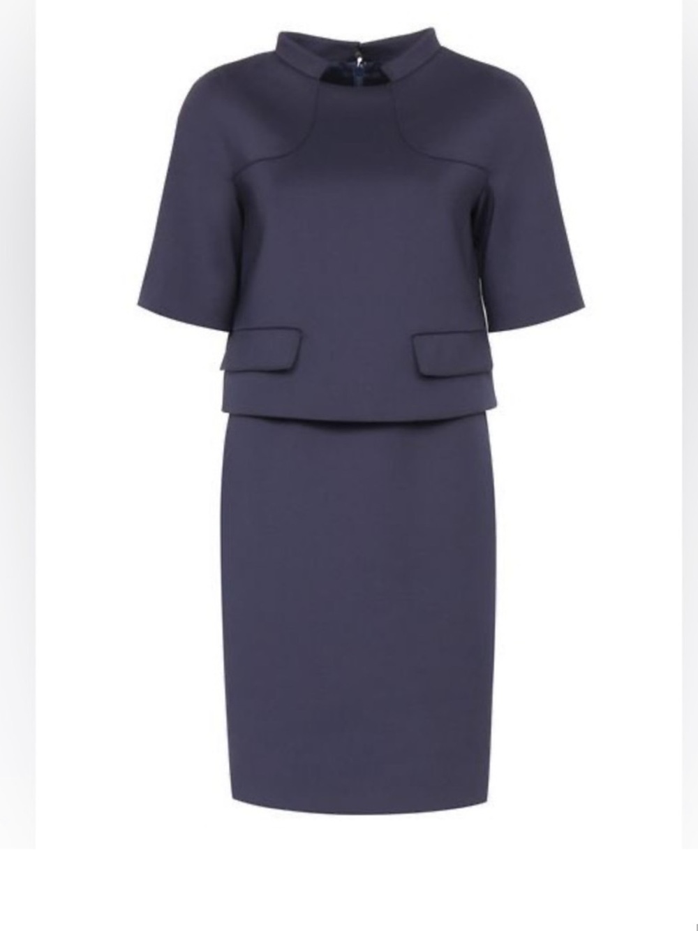 Brooks Brothers Classic Navy Italian Midi Dress Size 4